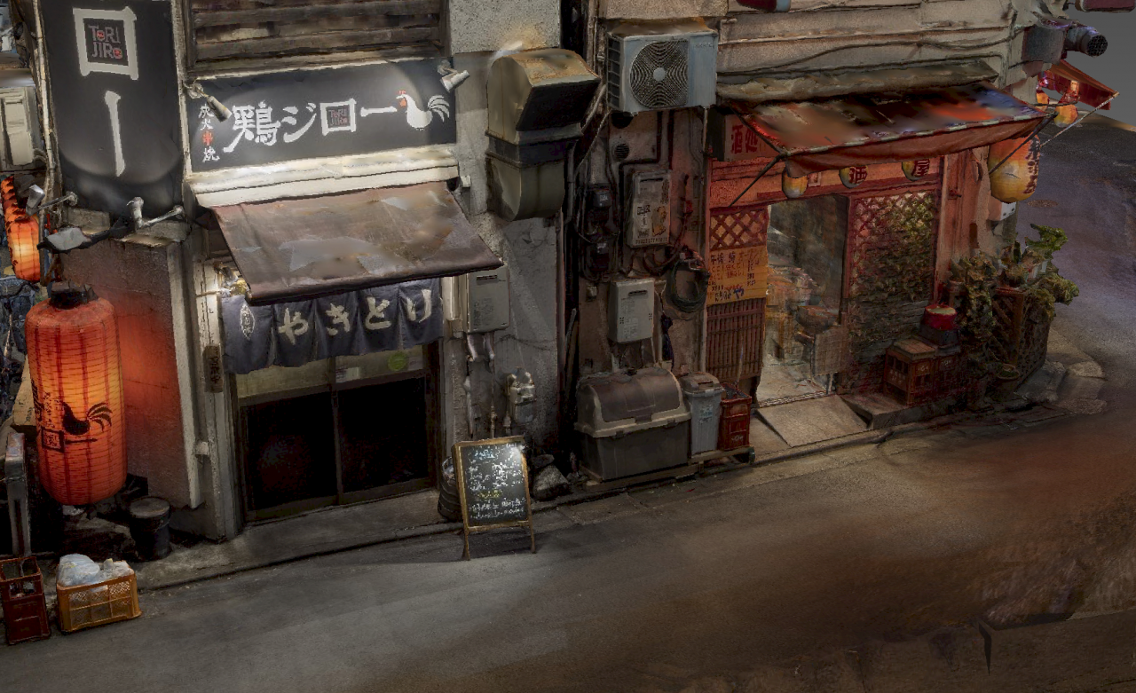 东京小巷 街霸场景 写实高模 日式风格 高清贴图 免费分享