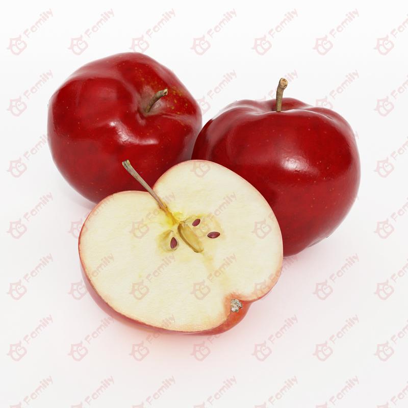 超精度水果苹果3d模型免费下载