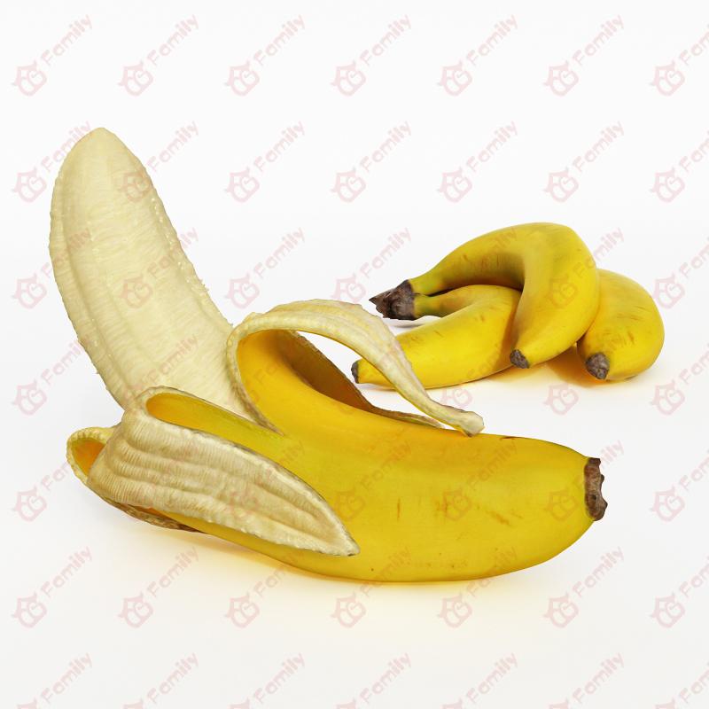 超精度水果香蕉3d模型免费下载