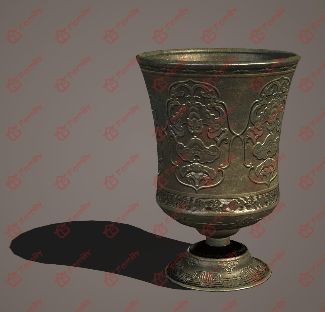 超精细 青铜杯 复古酒杯 圣餐杯 铜杯 杯子 圣爵 祭祀用品 古代金器 酒杯