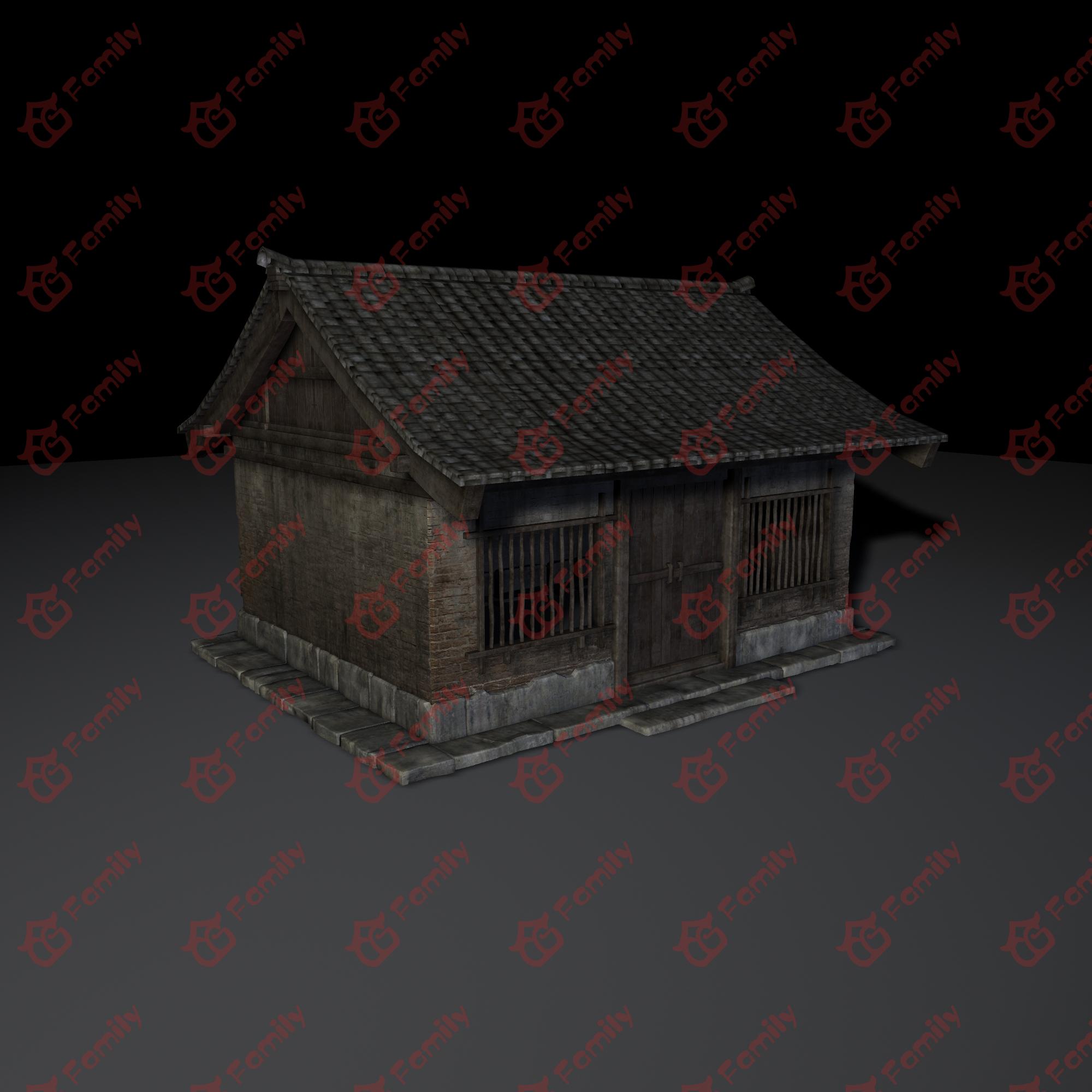 古代民房住宅3d模型下载